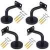 4 Pieces Handrail Brackets, Wall Mount Wooden Railing, Stair Railing