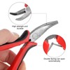 HARFINGTON Mini Bent Nose Pliers 4.5 Inch Toothed Curved Precision