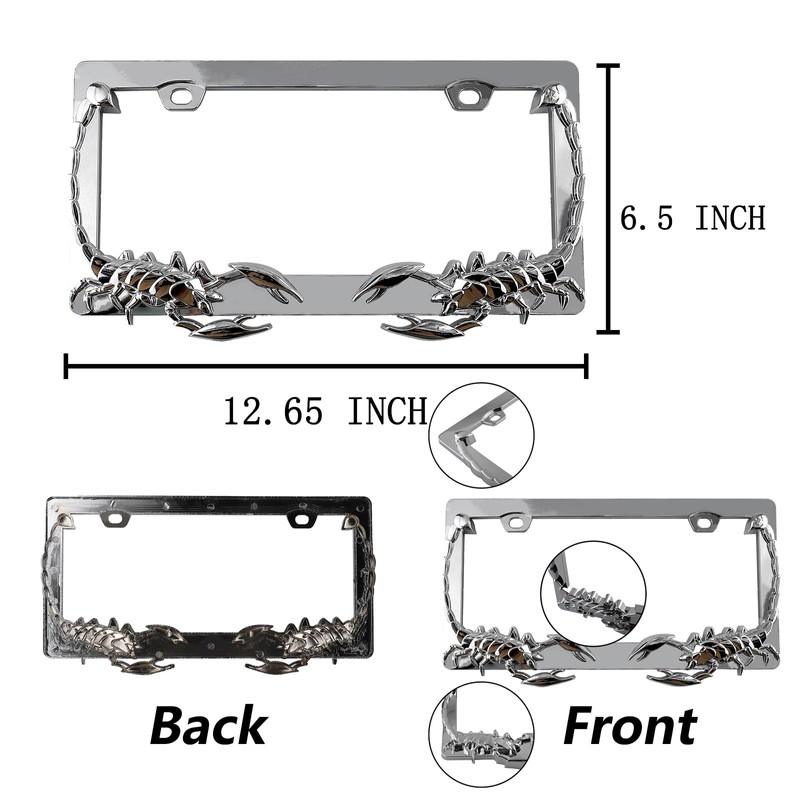 UpAuto 2PCS Car License Plate Frame American Standard License Plate
