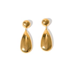 Teardrop earrings for Women,Lightweight Gold Plated Chunky gold earrings for women girls, Gold Earrings Tear drop earrings Fashion Jewelry for Women Girl (JDEW2312070, One Size)