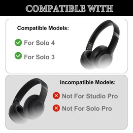 Aiivioll Solo4 Silicone Ear Pads Cover for Beats Solo 4, Washable Sweat Earpad Covers for Solo4 Wireless On-Ear Headphones Accessories Protective Pads Cover, Anti-Scratch Ear Cushions Cover (Blue)