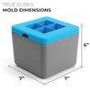 True Cubes Charola para cubitos de hielo transparente: Charola para