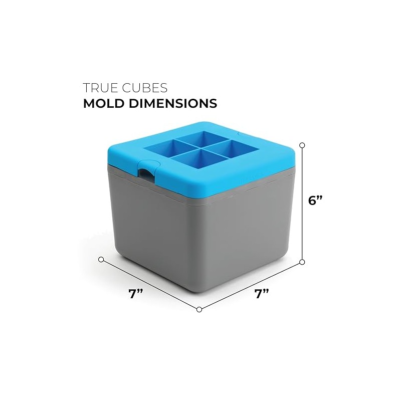 True Cubes Charola para cubitos de hielo transparente: Charola para