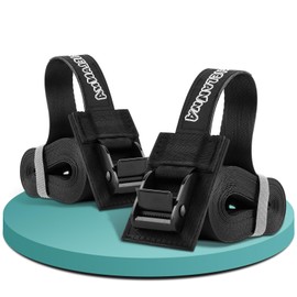 Lashing Straps with Padding, 2 x 0.5 m, Width 25 mm, Clamping Lock, 300 kg/600 kg Load Capacity, Lashing Strap for Bicycle, Motorcycle, Roof Box, Kayak