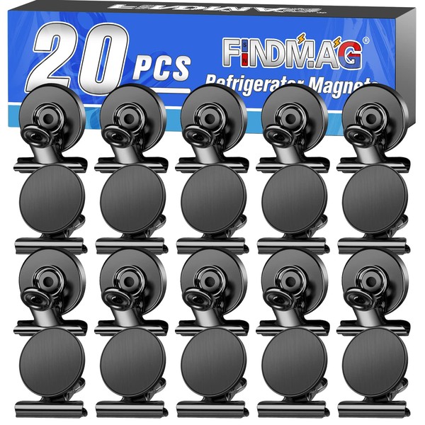 20 Pack Magnetic Clips, Fridge Magnets, Scratch-Free Fridge Magnets Clips,