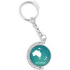 Australia Oceania Continent - Llavero giratorio con mapa de esquema