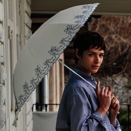 Daks (신세계강남점)DBUM5E161IV 25SS양우산 화이트 리본 자수 (우산 겸용) (DBS GANGNAM) DBUM5E161IV 25SS Yang Umbrella White Ribbon Embroidery (Umbrella & Parasol)