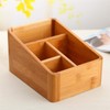 Holzsammlung Desk Organiser Multifunctional Bamboo Storage Boxes Office Box with