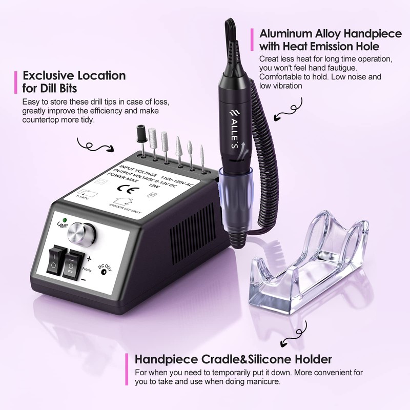 Professional Nail Drill Machine 20000 RPM Efile Electric Nail Filer