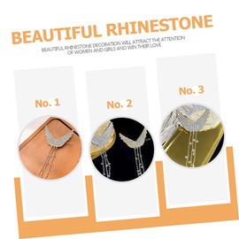 Baluue Elegant Rhinestone Tassel Wings Hair Clip Hairpin Barrette Girls Headdress Accessory