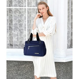 DIRRONA Fashion Handbag Women's Shoulder Bag Lightweight Messenger Bag Simple Casual Nylon Women's Bag Multiple Pockets Travel Waterproof School Work Women's Handbag, blue