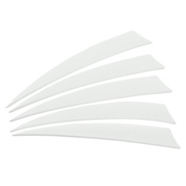 PATIKIL Arrows Vanes 50 Pack 5 Inch Arrow Turkey Feather Fletch Right Wing Fletching White for DIY Target Shooting