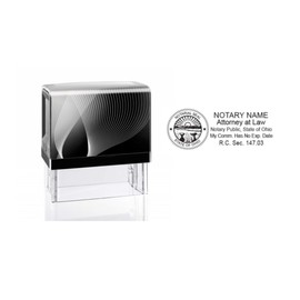 Hubco Printer 50 Notary Stamp for Ohio Attorney's (Black Case)