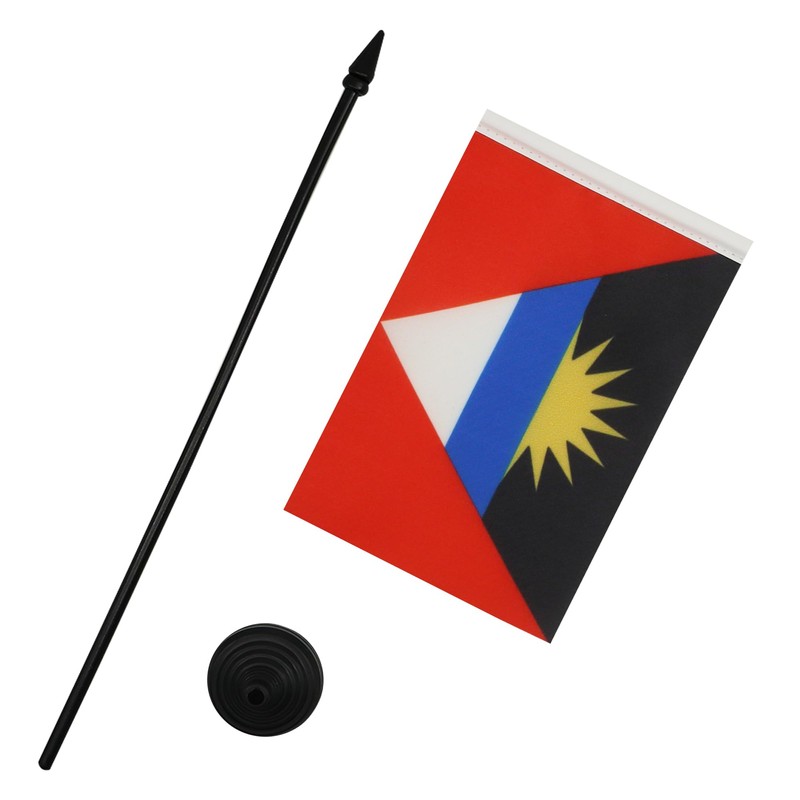 Antigua and Barbuda Table Flag 4'' x 6'' - Antiguan