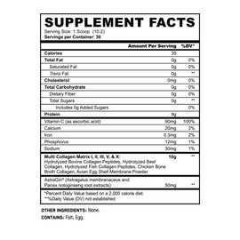 Underground Bio Labs: Panda Supps Hydrolyzed, Grass-Fed, Multi Collagen Peptides (Types I, II, III, V, and X) (30 Servings, Unflavored)