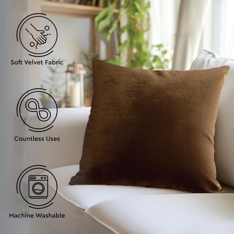 Encasa Christmas New Year VELVET Cushion Covers 2pc Set (50