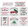 8Pcs Large Christmas Stencils-12x12 Inches Reusable Merry Christmas Stencils Including