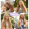 24 PCS Kids Hair Extensions for Girls, Clip in Rainbow