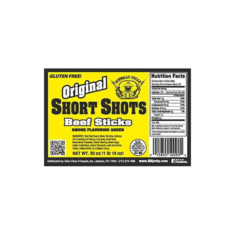 Buffalo Bills Original Short Shots (120 mild flavored 3.5” beef