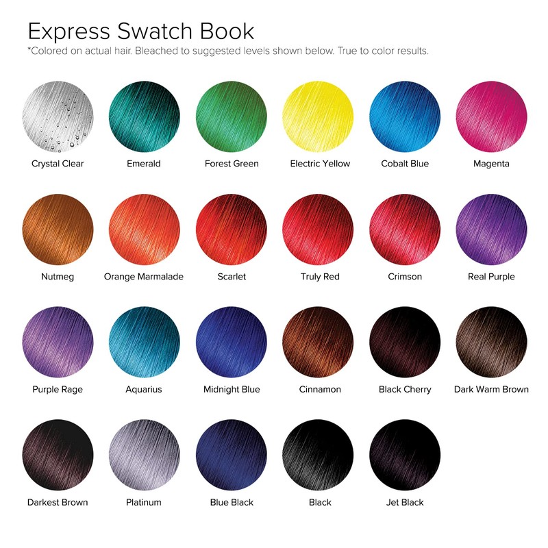 Kiss Express Semi-Permanent Hair Color – Vivid, Highly Pigmented Dye