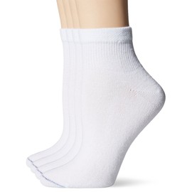Dr. Scholl's Womens Non-Binding Ankle 4 Pack Casual Sock, White, 4-10 US