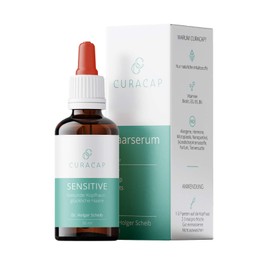 CuraCap Haarserum für juckende Kopfhaut & gegen Schuppenflechte | Von Dr. Holger Scheib | Haar Vitamin Haarwasser Alternative zu Psoriasis Creme & Seborrhoisches Ekzem Shampoo | Sensitive,50 ml