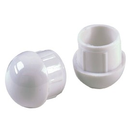Shepherd Hardware 3015 Round Internal Patio Furniture Dome Insert Tips, 1-Inch, 4-Pack, White