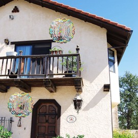 Hummingbird Metal Wind Spinners - Hummingbird Gifts for Women Mum Grandma Wife Hanging Rooster Wind Spinner for Outdoor & Indoor Decorations, 12 Inch Wind Spinner for Christmas Ornament Gifts