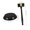 GANAZONO Wooden Auction Hammer Set Portable Judge Gavel for Court