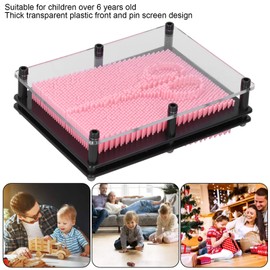 Acouto Pin Art Toys 3D 3D Pin Art Toys, Plastic Hand Print Model, Colorful Changeable Gifts for Kids, Great for and Decoration (#2) 14.7 x 19.8 x 4cm