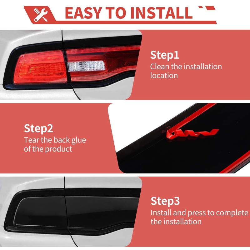 amayum Smoked Black Tail Light Lamp Cover Front Headlights Cover
