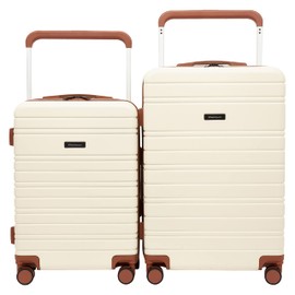 Travelers Club 26" and 20" Navigate Luggage Set, Ivory, 2PC Set