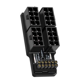 cablecc ATX3.0 PCI-E 5.0 Power Modular 90 Degree 12VHPWR Down Angled Adapter to Four ATX 8P for 4080 5090TI 16Pin 12+4P Graphics Card