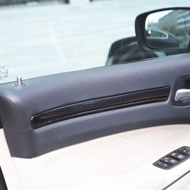 crosselec Carbon Fiber 4 Doors Panel Decor Trim Cover for