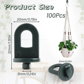 100 x Greenhouse Clips, Sturdy Eyelets Trellis Clips with High Load Capacity, Plastic Hanging Devices, Greenhouse Accessories for Greenhouse, Plant Curtain