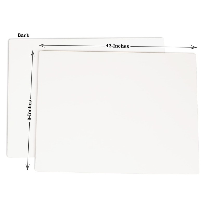 Inkdotpot Double Sided Plain White Dry Erase Drawing Lapboard for