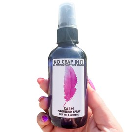 No Crap In It Calm Magnesium Spray Triple Magnesium Power: All Natural Magnesium Chloride, Glycinate, Sulfate-4oz