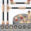 CheeMuii 12 Pcs 1/4 Brass DOT Air Fittings With 50