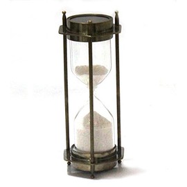 Collectibles Buy Vintage Kitchen Handmade Hourglass Maritime Antique Brass White Sand Timer 2 Compass