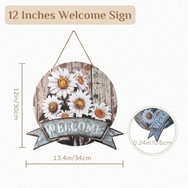 Door Wreath All Year Round Door Decoration Front Door Wreath Spring Outdoor Door Wreath Modern Decoration (Vintage)