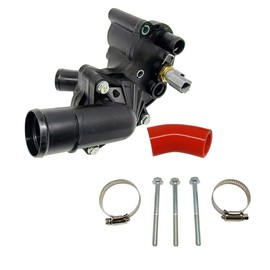 DOUQNAG Engine Coolant Thermostat Housing Water Outlet With Sensor With Installation Kit Fit For 2005 2006 2007 2008 2009 2010 Ford Mustang Thermostat & Housing Kit 902-210 5R3Z8592BA 4.0L V6 GAS SOHC