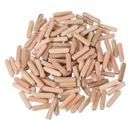 PATIKIL Wooden Dowel Pins 3/16" x 3/4" (5mm x 20mm) Straight Dowel Rods Wood Fluted Dowels Rods for Crafts Furniture DIY Hardwood Count 200