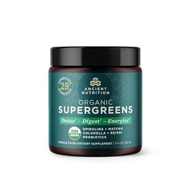 Organic SuperGreens Powder with Probiotics - Energy & Digestive Support