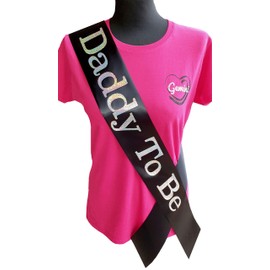 Daddy To Be Sash - Holographic - Baby Shower - Mens - Gift - Outfit - Gender Reveal - Naming Party