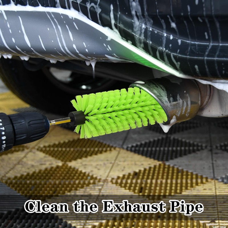 Drill Brush for Car Wheel and Bottle, Highly Dense and