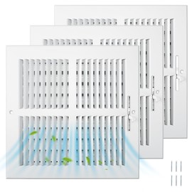 3 Pcs 10 X 10 Inch Interior Size Ceiling Register Vent Cover White