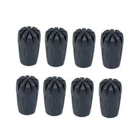 Totority 8pcs Rubber Tips for Trekking Cane Durable Hiking Pole Protectors Lightweight Replacement Ends for Walking Sticks Fit for Trekking Poles Black