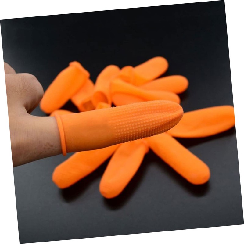 IWOWHERO Disposable Thickened Latex Protective Covers Skid Fingertip Guards S