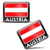 Skino Eu® 2 x 3D Stickers Austria Austria Flag F