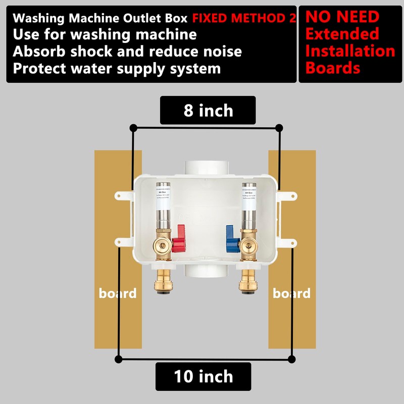 (1 Pack) Lidertik Washing Machine Outlet Box Push to Connect